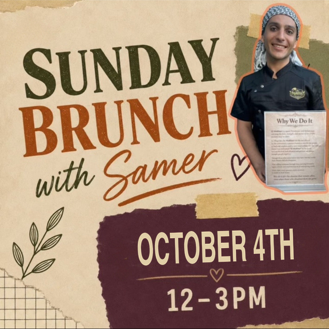 Sunday, October 4th at Noon: Sunday Brunch with Samer
