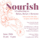 Sunday, June 28th at 11am: Nourish: Relax, Reset & Restore