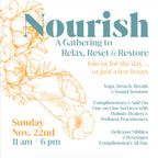 Sunday, November 22nd at 11am: Nourish: Relax, Reset & Restore