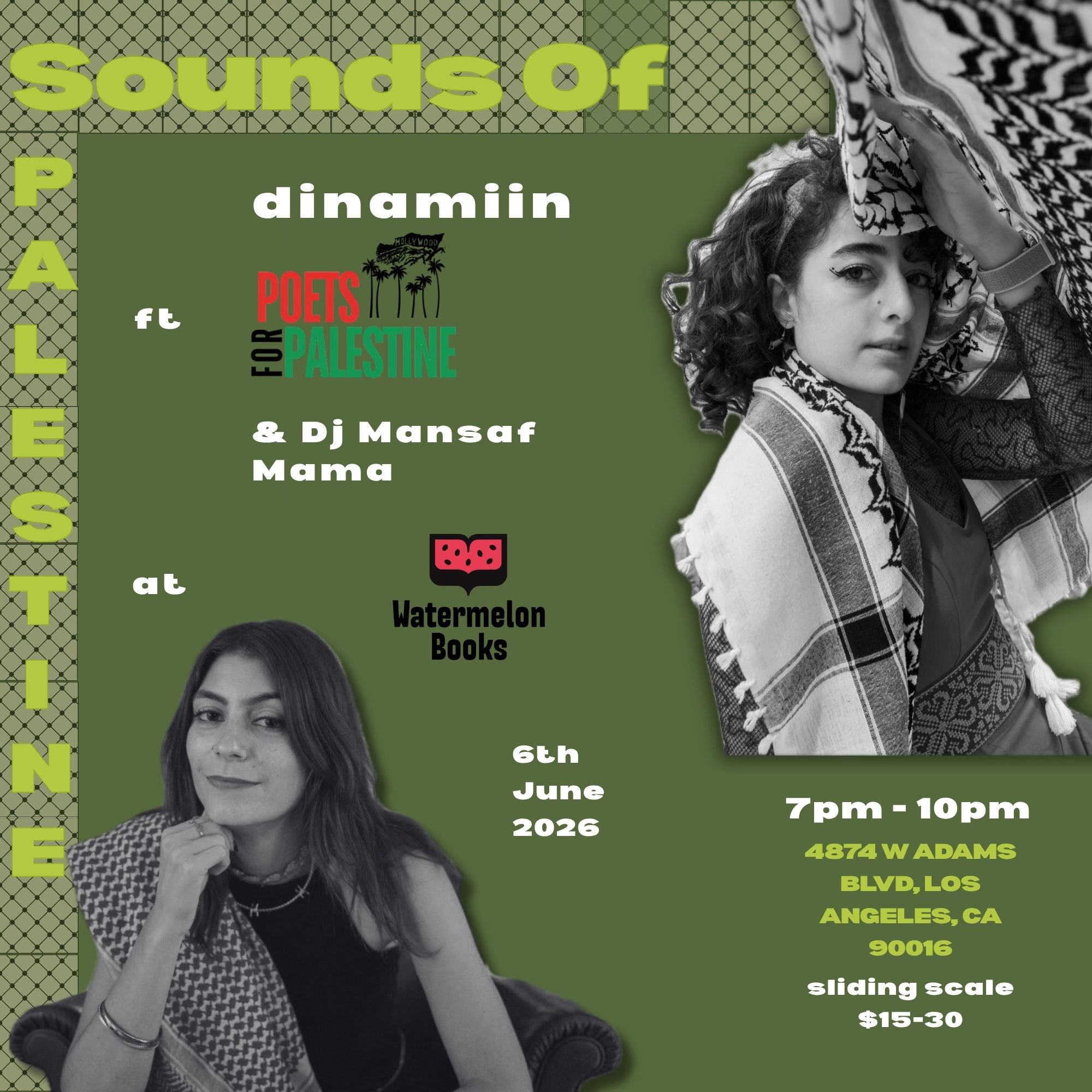 Saturday, June 6th at 7pm: Sounds of Palestine