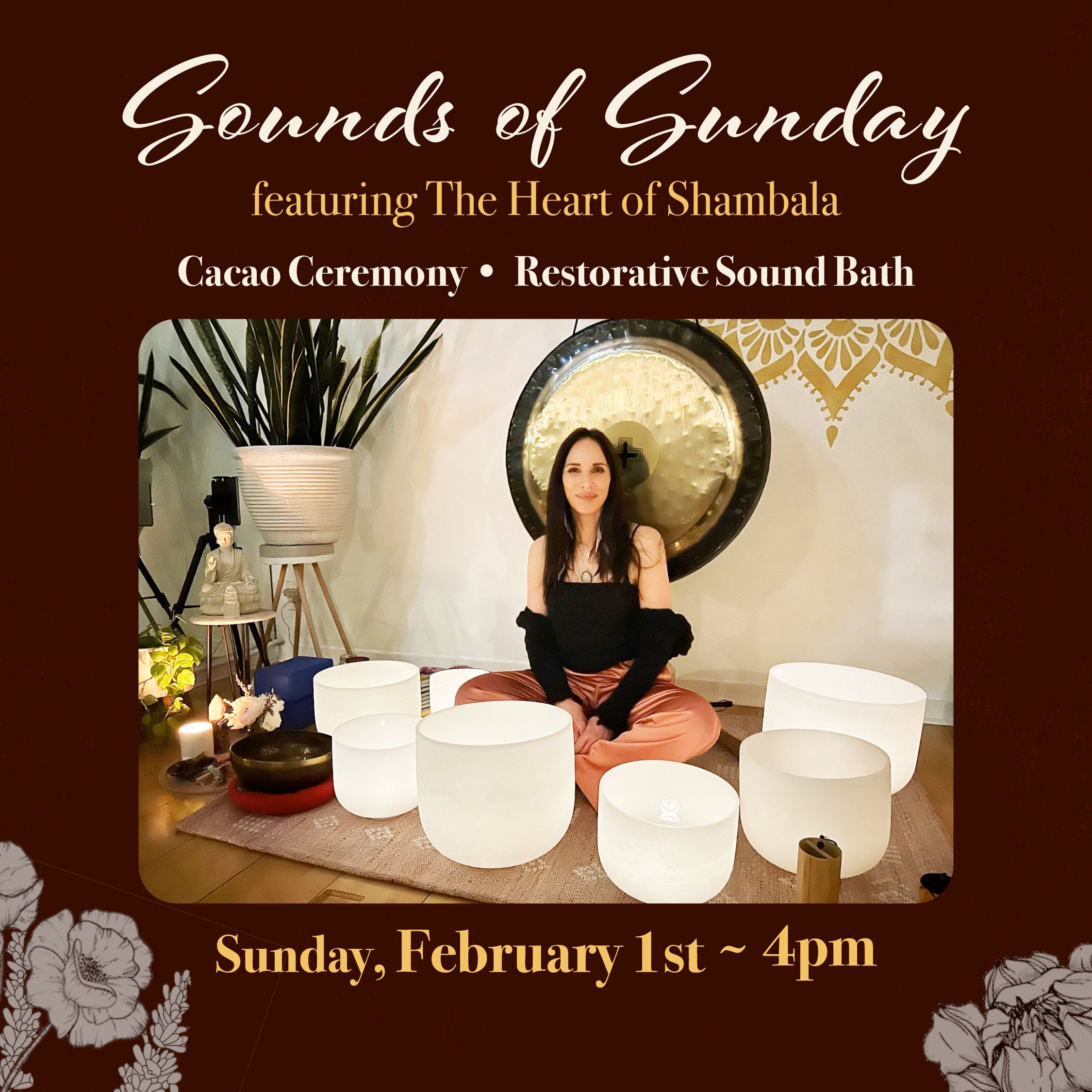 Sunday, February 1st at 4pm: Sounds of Sunday: Cacao & Soundbath